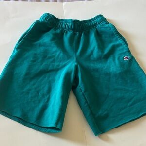 Champion small teen Aqua sweatpant material Shorts